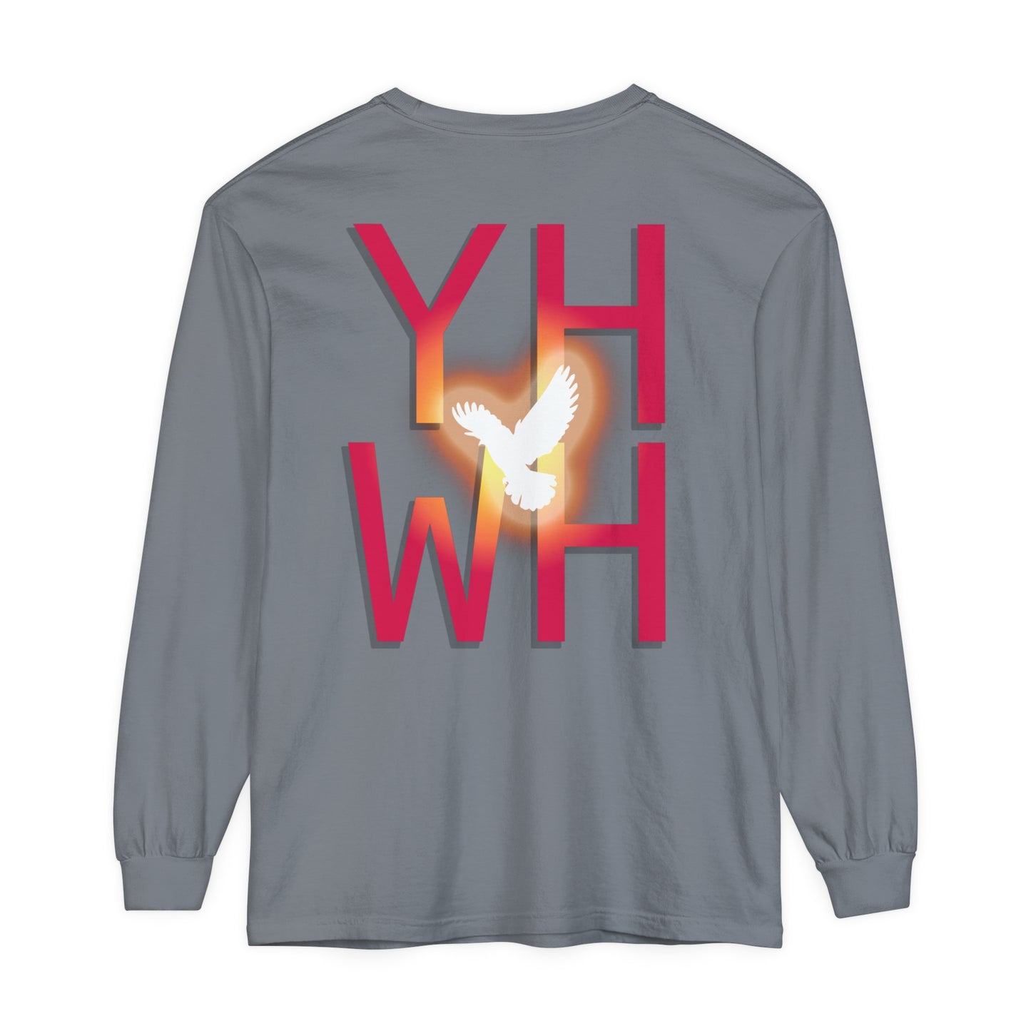 Holy Spirit (YHWH) Graphic-Back Long Sleeve Shirt