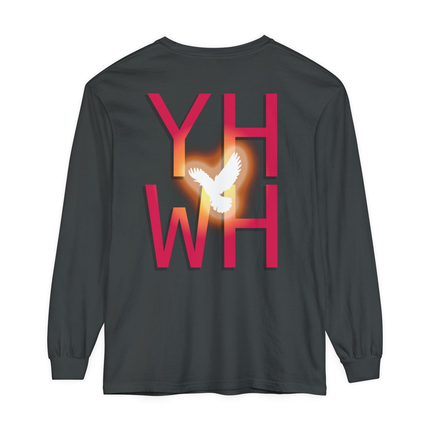 Holy Spirit (YHWH) Graphic-Back Long Sleeve Shirt