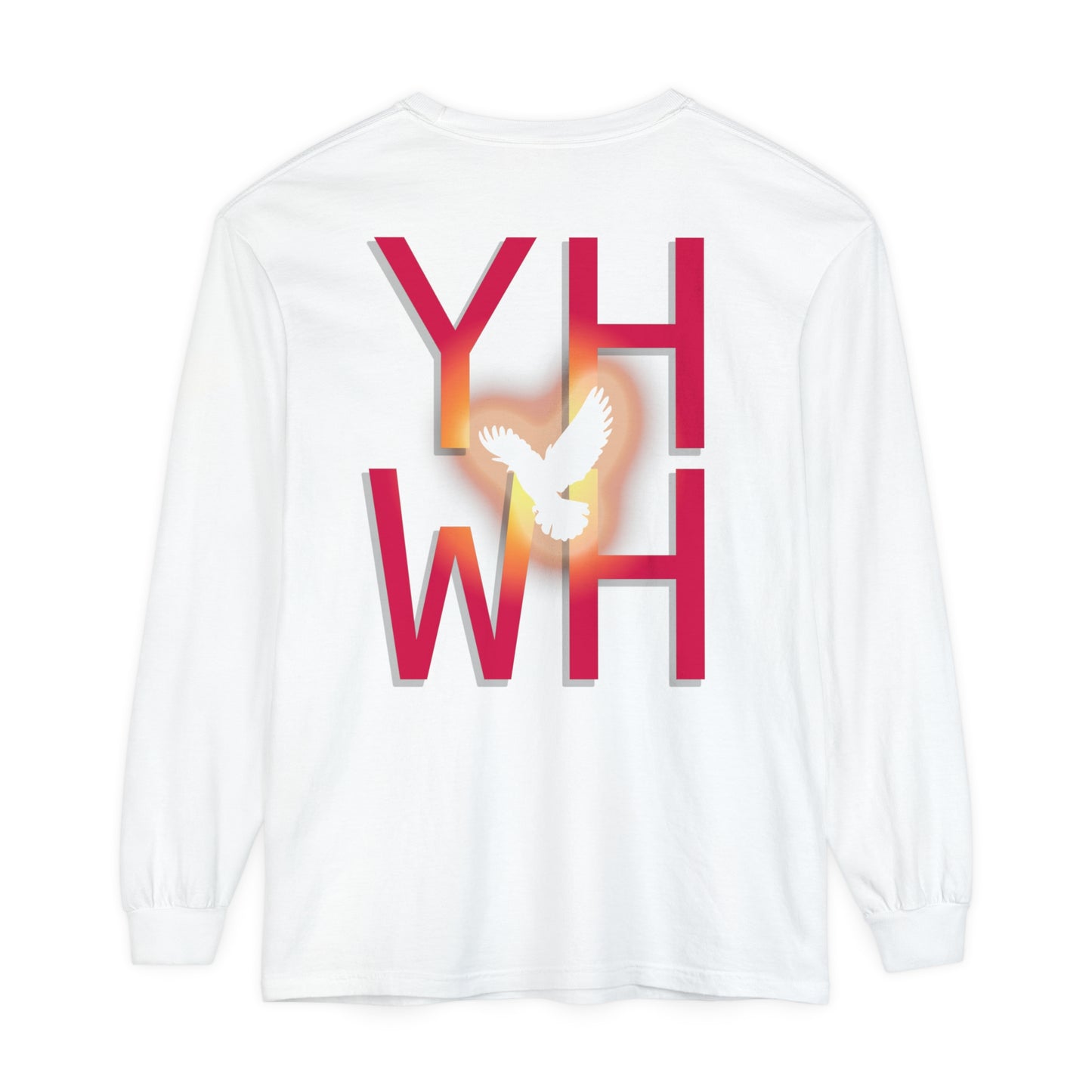 Holy Spirit (YHWH) Graphic-Back Long Sleeve Shirt