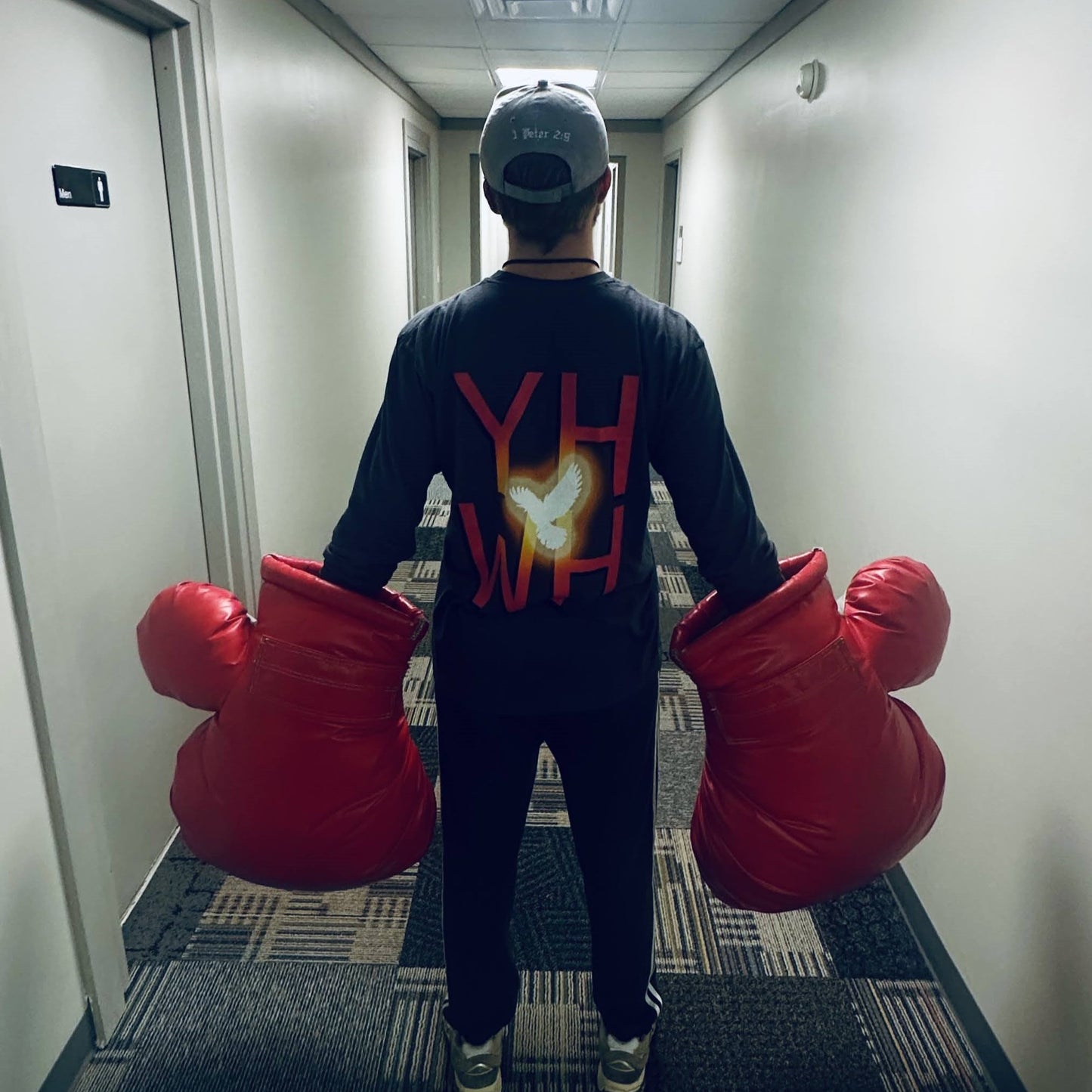 Holy Spirit (YHWH) Graphic-Back Long Sleeve Shirt
