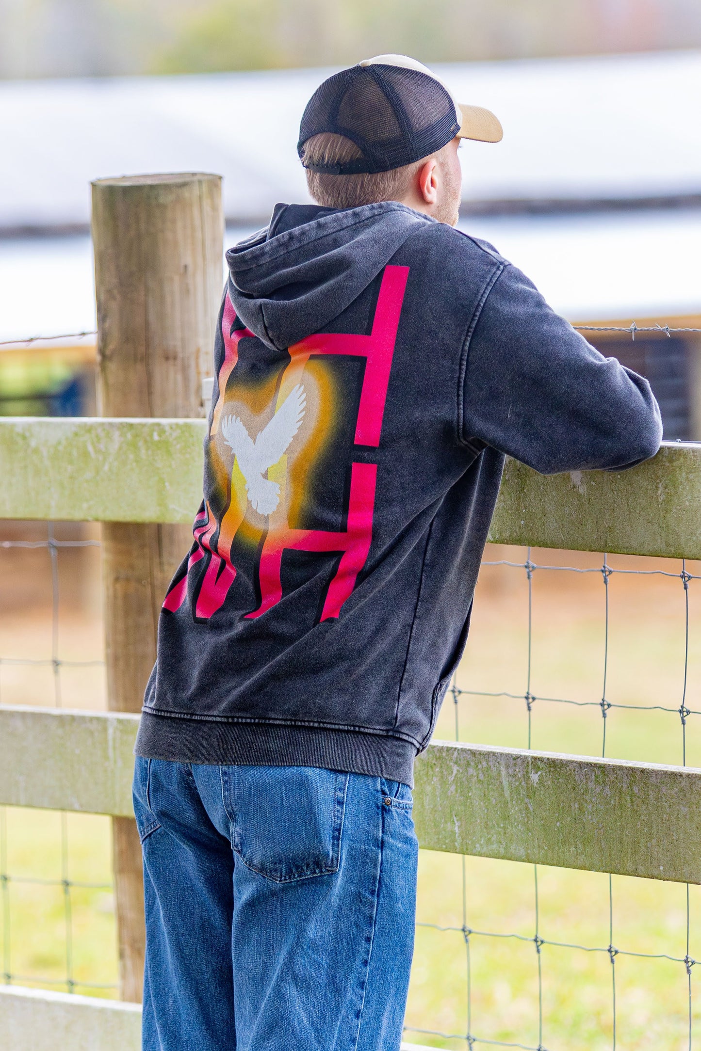Holy Spirit (YHWH) Acid Wash Hoodie