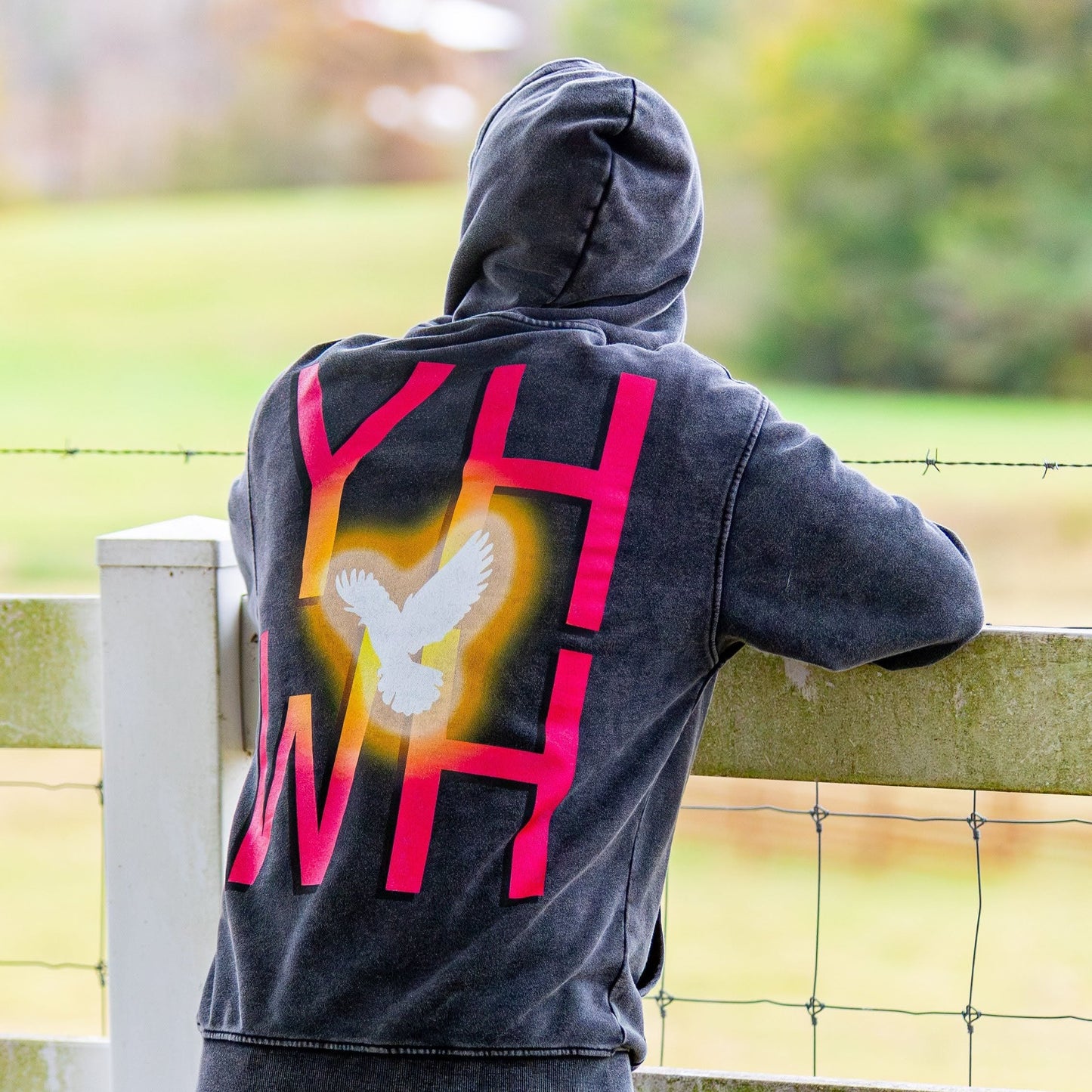 Holy Spirit (YHWH) Acid Wash Hoodie