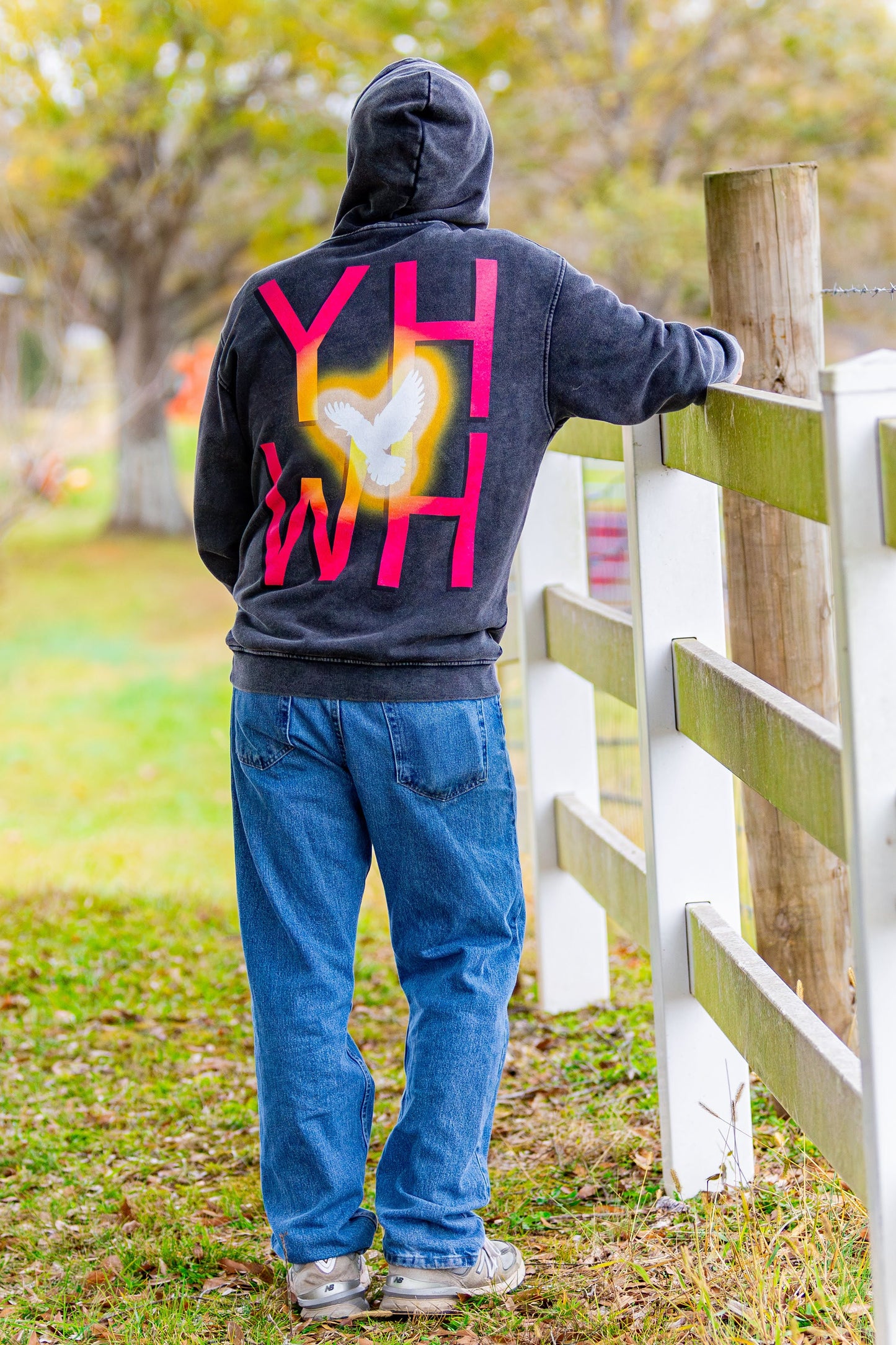 Holy Spirit (YHWH) Acid Wash Hoodie