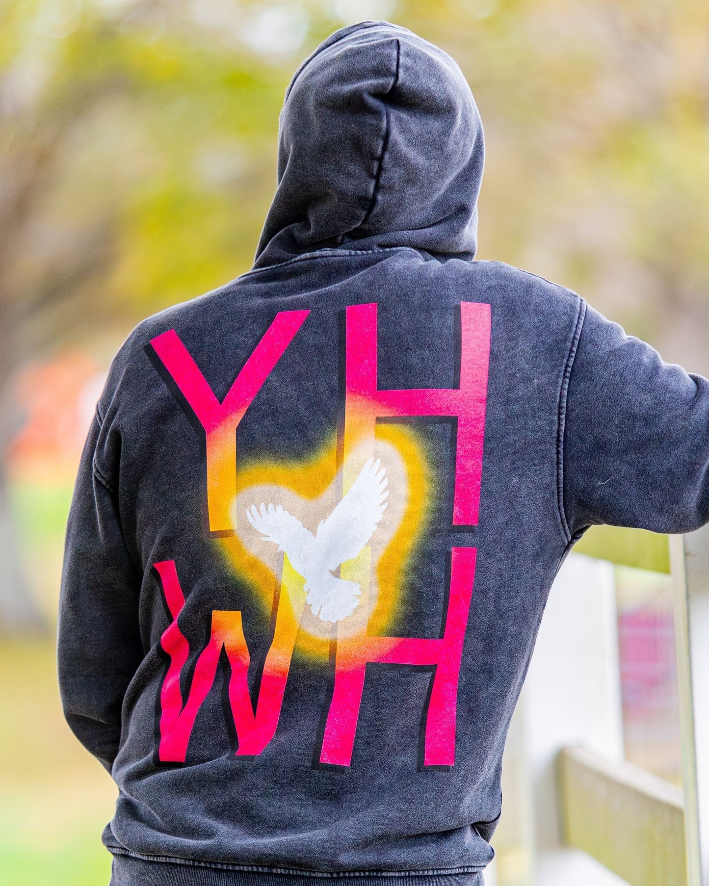 Holy Spirit (YHWH) Acid Wash Hoodie