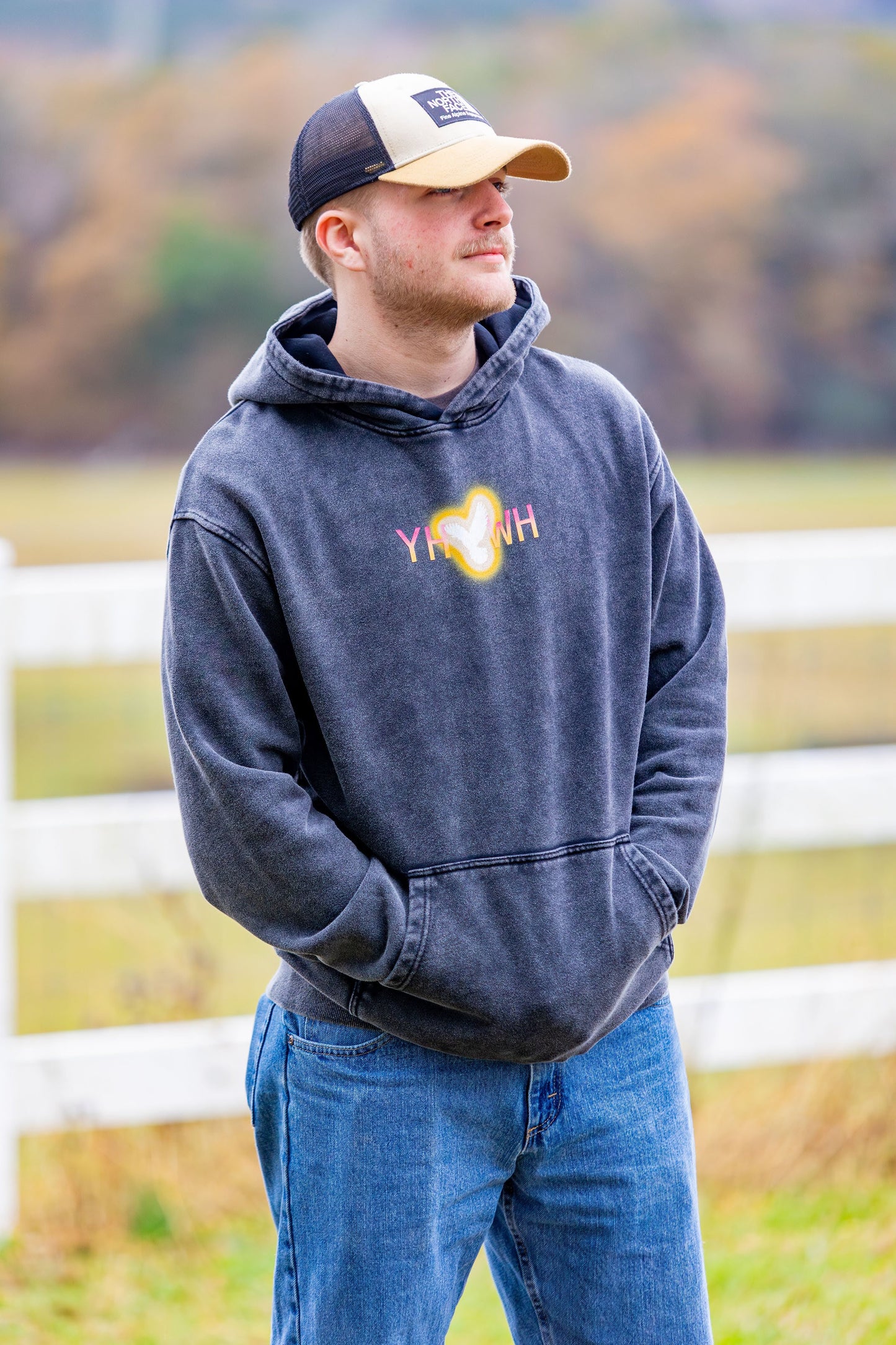 Holy Spirit (YHWH) Acid Wash Hoodie