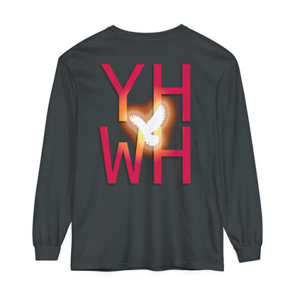 Holy Spirit (YHWH) Graphic-Back Long Sleeve Shirt