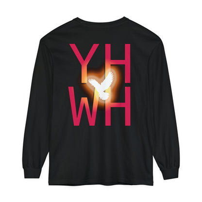 Holy Spirit (YHWH) Graphic-Back Long Sleeve Shirt