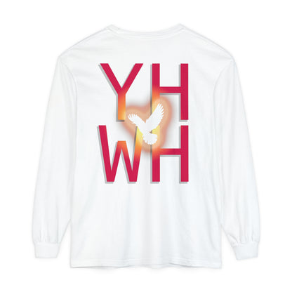 Holy Spirit (YHWH) Graphic-Back Long Sleeve Shirt