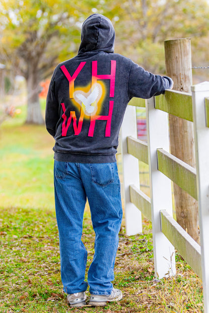 Holy Spirit (YHWH) Acid Wash Hoodie