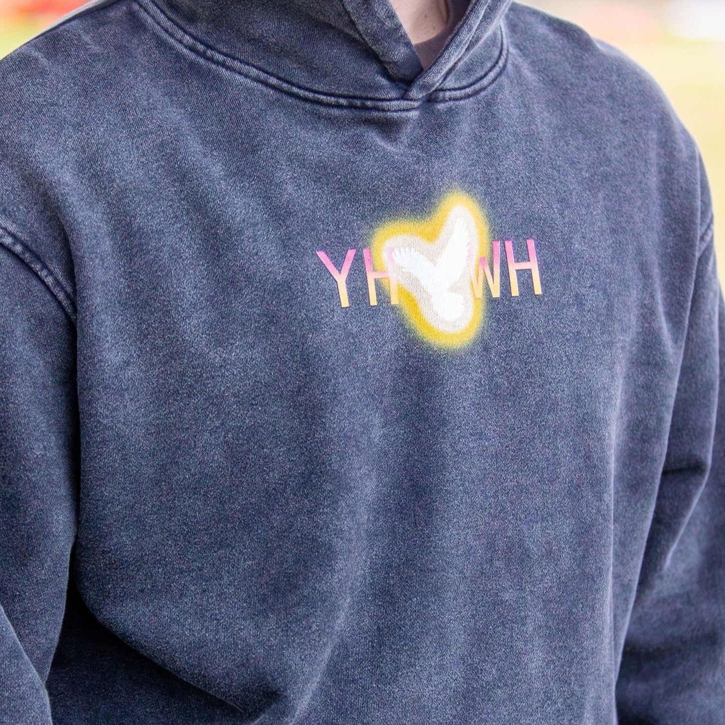 Holy Spirit (YHWH) Acid Wash Hoodie
